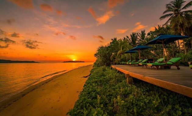 Sunset pulau gangga